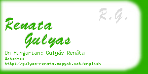 renata gulyas business card