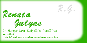 renata gulyas business card